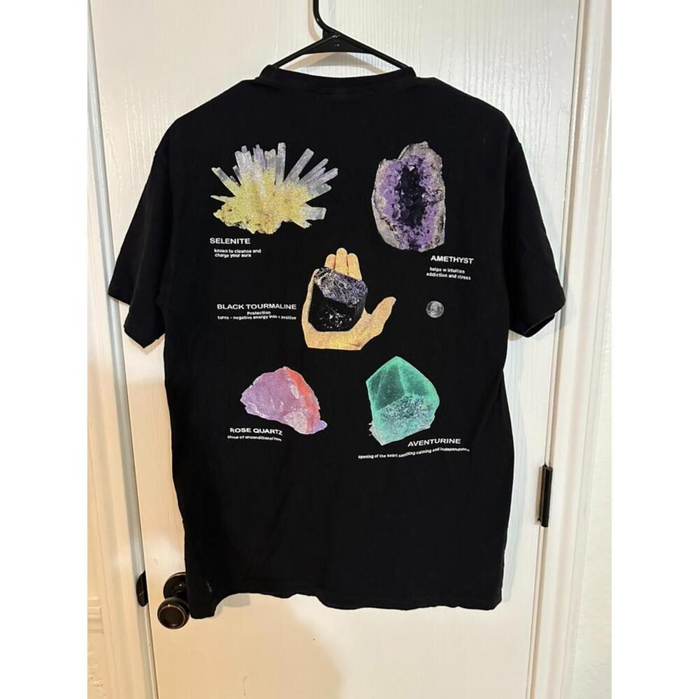Feels So Good Shirt Mens Medium Black Close Your Eyes Crystalize Shirt - Picture 2 of 2